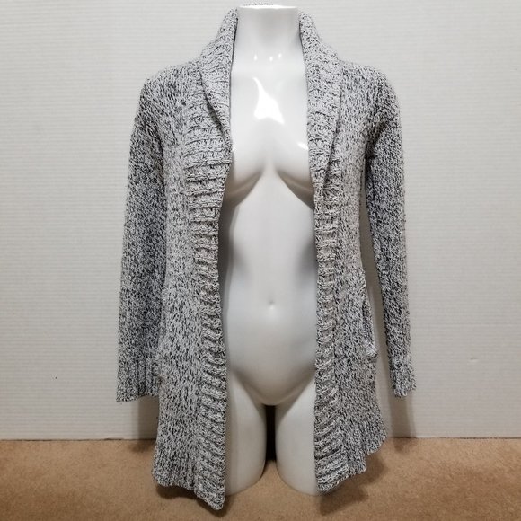Eddie Bauer cardigan XS Lounge Around chenille open front sweater pockets knit - Picture 1 of 16